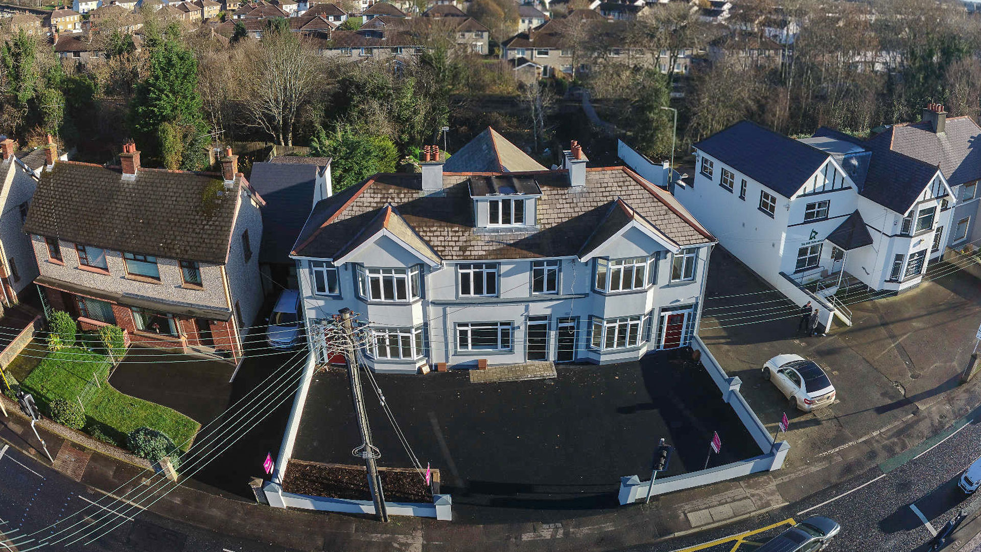 Homepage estate agents aerial drone premium services first slide